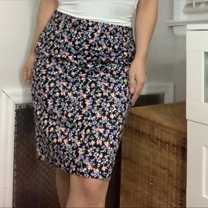 Floral pencil skirt